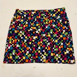 Colorful Geometric Pattern - Women’s 6 - Multicolored Skort